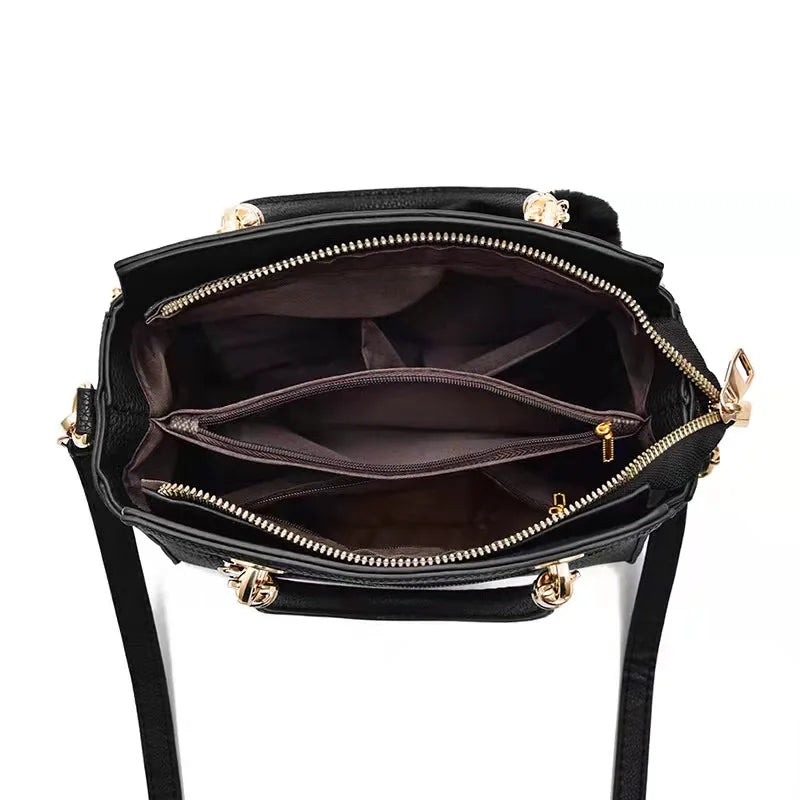 High-End Lychee Grain PU Leather Women's Handbag