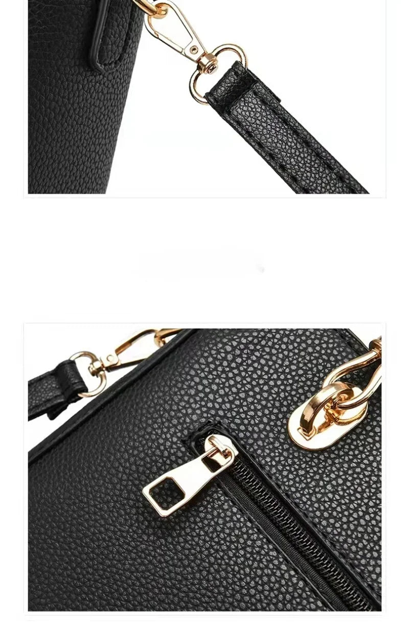 High-End Lychee Grain PU Leather Women's Handbag