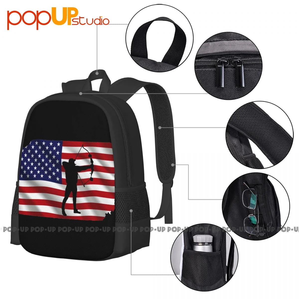 Bowhunting Arrow Bow Hunter Backpack Large Capacity Training Eco Friendly