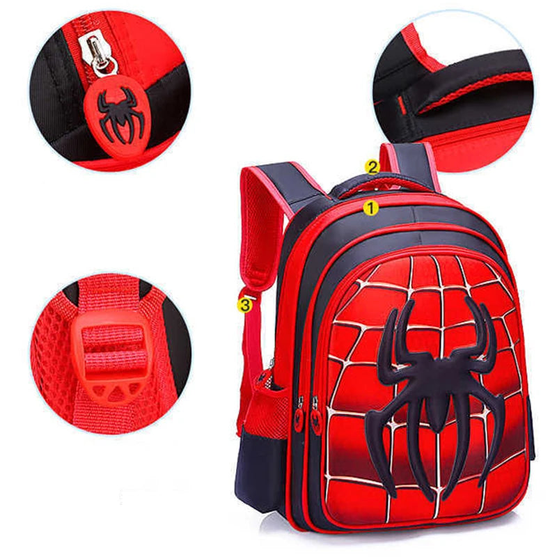 Boy Schoolbag Spider Captain Backpack Children Bagpack Kindergarten School Bag F