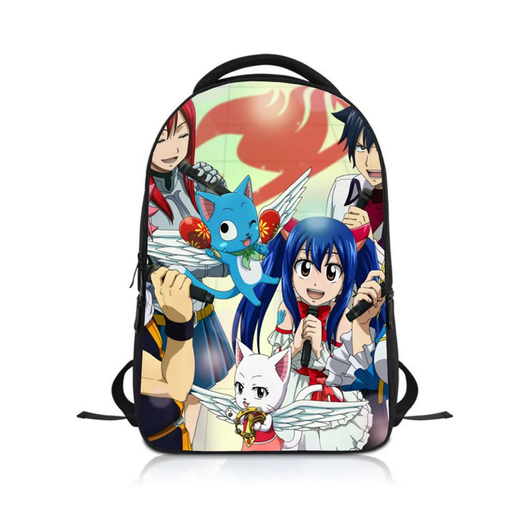 Anime Fairy Tail Kids Backpack Kindergarten Bookbag