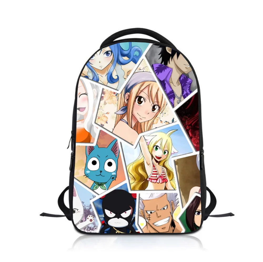 Anime Fairy Tail Kids Backpack Kindergarten Bookbag
