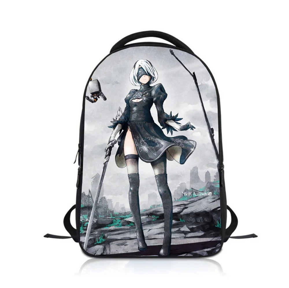 Anime NieRAutomata Kids Backpack Kindergarten Bookbag