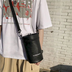Cylindrical Shoulder Bag Japanese Style Men's Small Messenger Bag