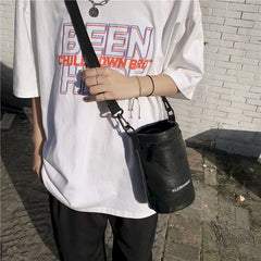 Cylindrical Shoulder Bag Japanese Style Men's Small Messenger Bag