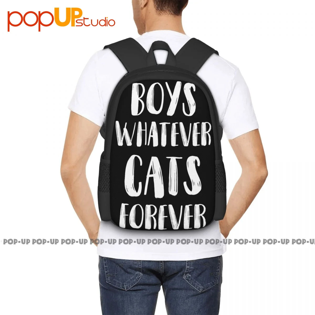 Funny Cat Lover Backpack Large Capacity Shoe Bag Gym Bag