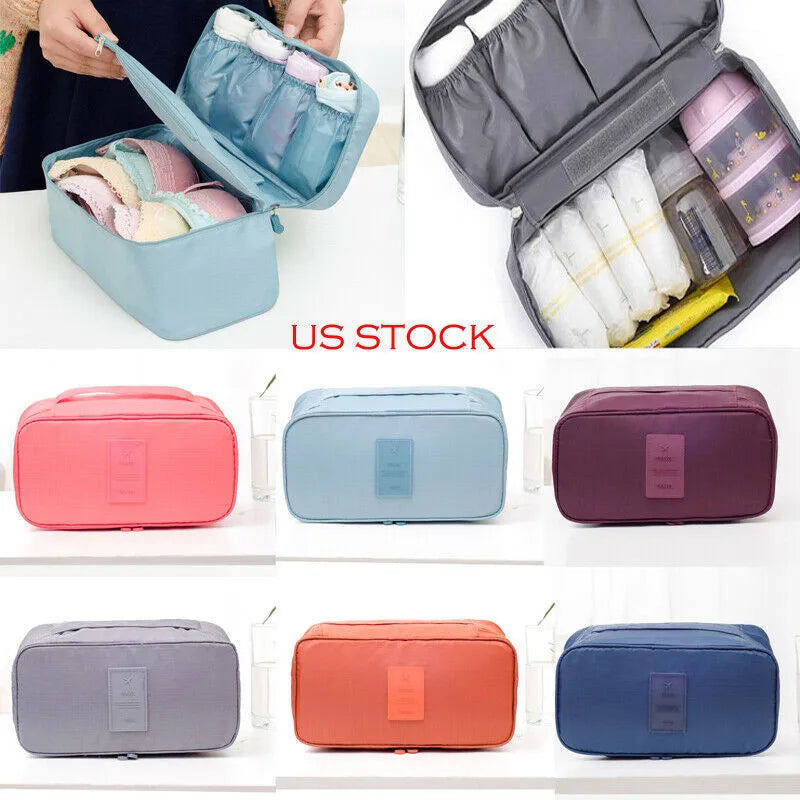 Packing Cube Travel Bag Organizer Set - Bra Underwear Socks Cosmetic