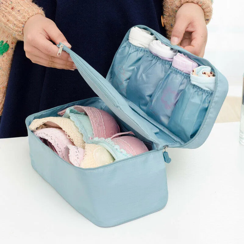 Packing Cube Travel Bag Organizer Set - Bra Underwear Socks Cosmetic