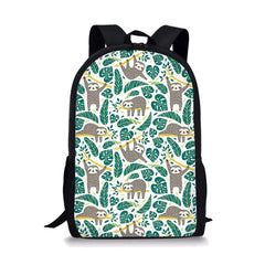 Bradypod Element Printing Pattern School Backpacks for Teenager