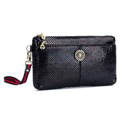 Stylish Serpentine Handbag for Women Clutches Zipper Large Capacity