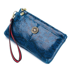 Stylish Serpentine Handbag for Women Clutches Zipper Large Capacity