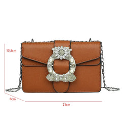 Small Crossbody Bag Chain Shoulder Purse High PU Leather Handbag