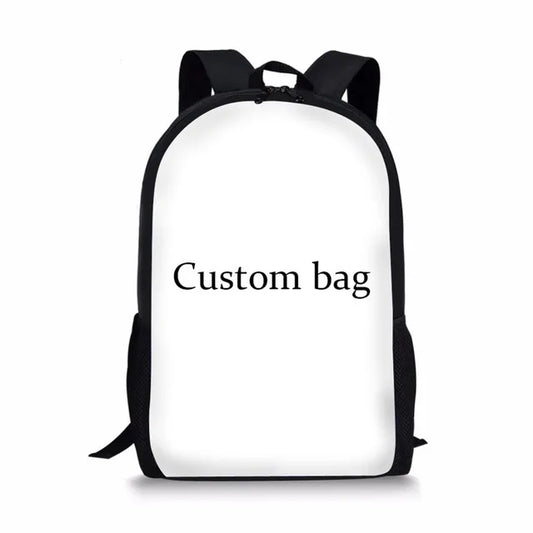 Customized Backpack Dog Printed School Bag for Girls Boys Book Bag 15 Inch