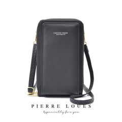 Small Shoulder Bag Touch Screen Phone Pocket Cellphone Wallet Women Mini PU Leat