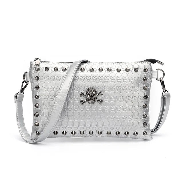 Skull Rivet Women's Crossbody Bag Lady Dinner Shoulder Bag