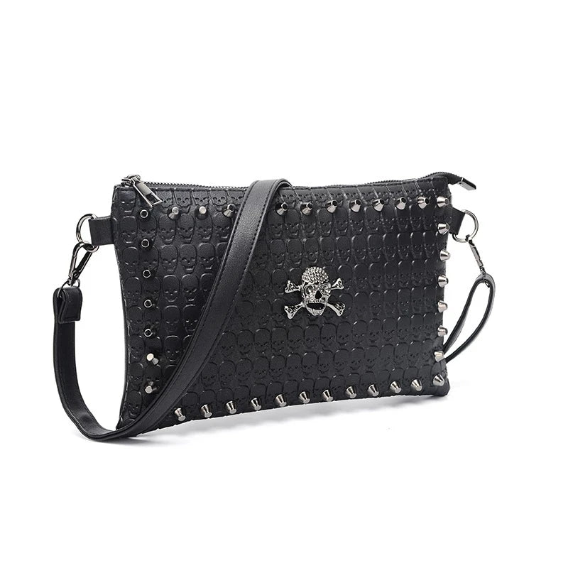 Skull Rivet Women's Crossbody Bag Lady Dinner Shoulder Bag
