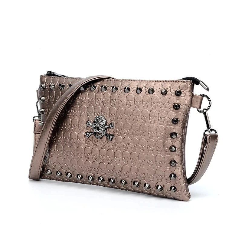 Skull Rivet Women's Crossbody Bag Lady Dinner Shoulder Bag