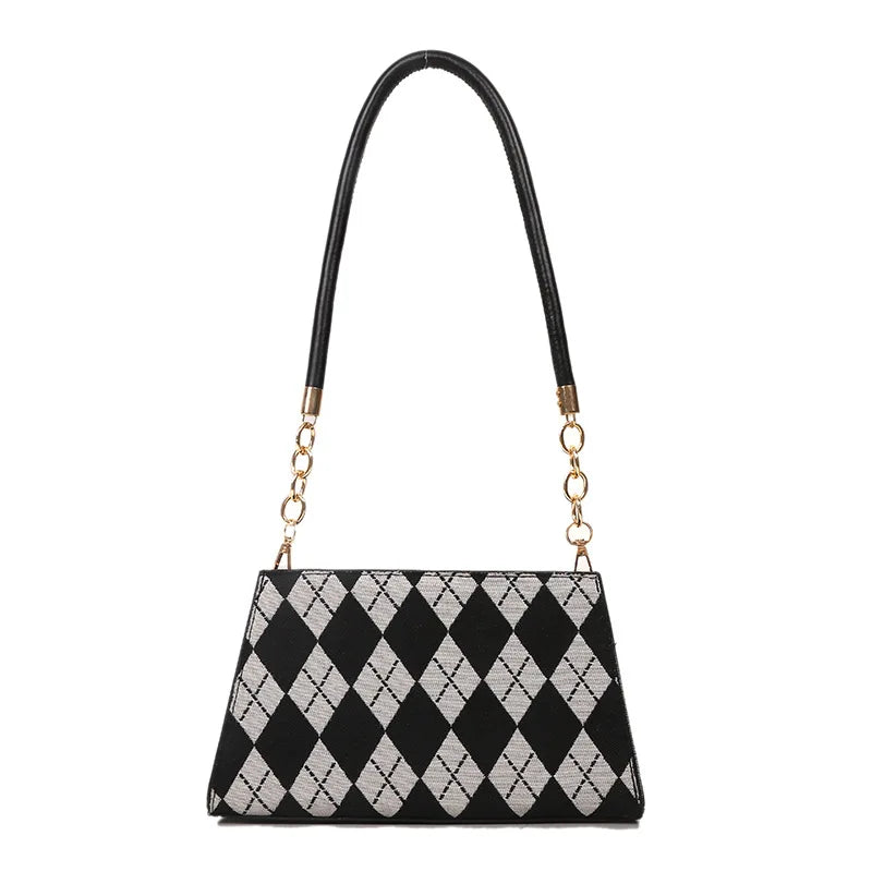 Canvas Women's Chain Crossbody Bag Flap Handbag