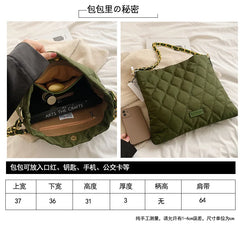 Canvas Women's Shoulder Bag Chain Crossbody Bag