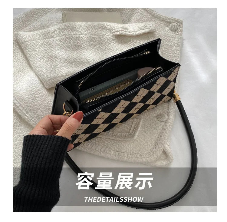 Canvas Women's Chain Crossbody Bag Flap Handbag