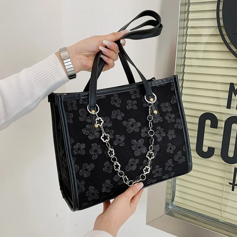 Canvas Women's Shoulder Bag Chain Crossbody Bag Handbag