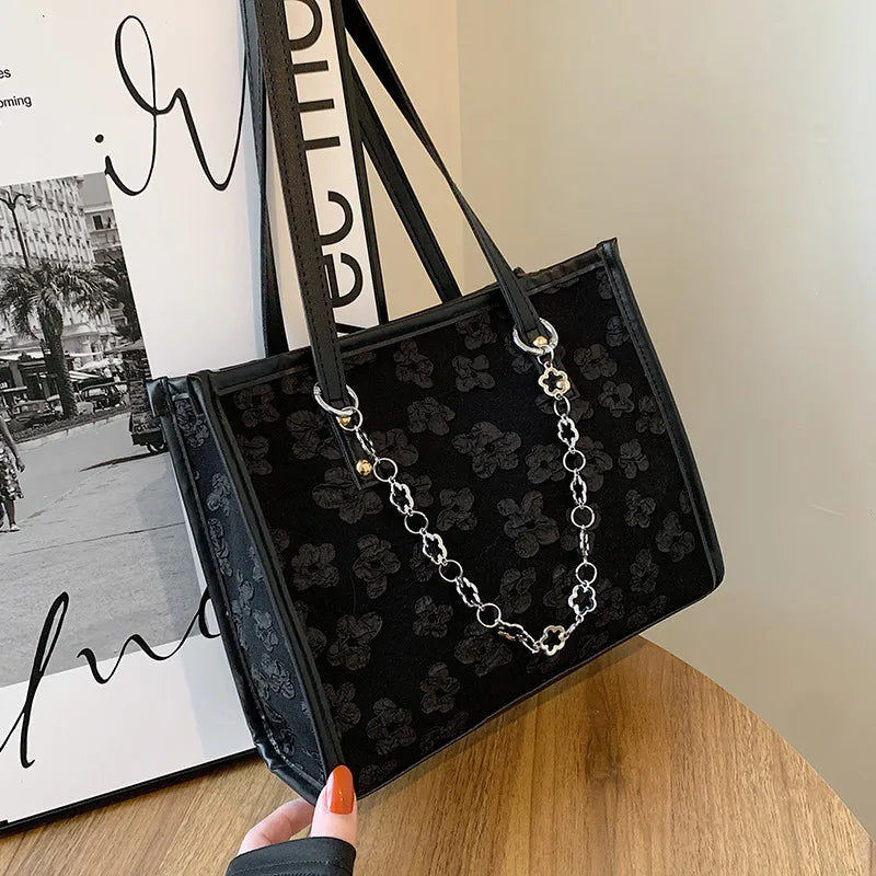 Canvas Women's Shoulder Bag Chain Crossbody Bag Handbag