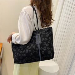 Canvas Women's Shoulder Bag Large Flap Handbag