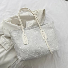 Canvas Women's Shoulder Bag Large Flap Handbag