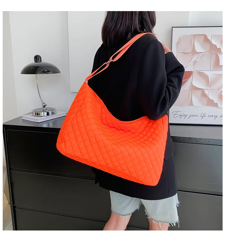 Canvas Women's Shoulder Bag Crossbody Bag Large Flap Handbag
