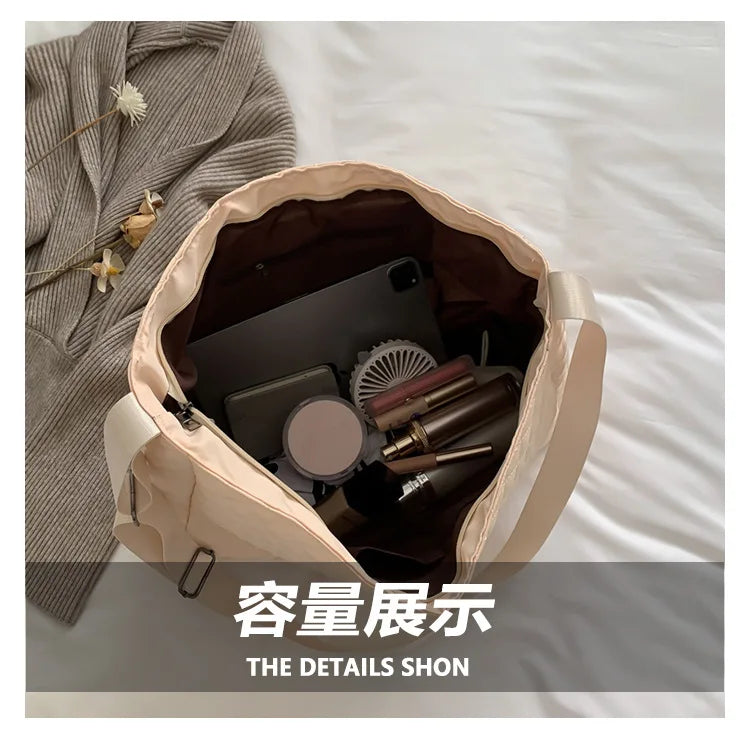 Canvas Women's Shoulder Bag Crossbody Bag Large Flap Handbag