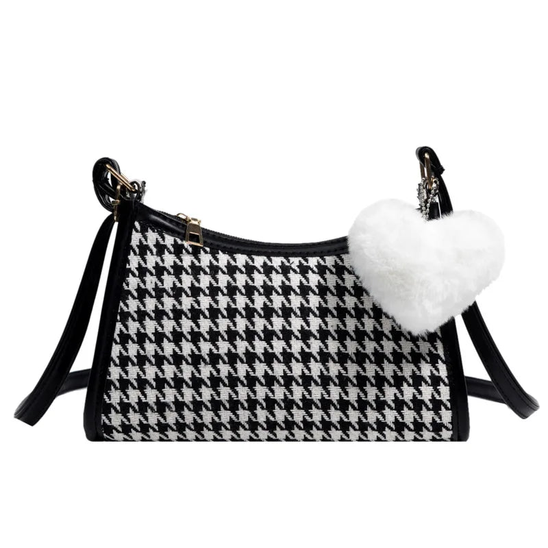 Canvas Women's Shoulder Bag Handbag Small Square Crossbody Bag