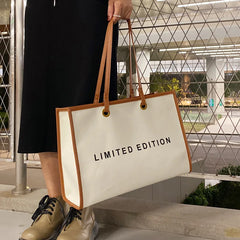 Canvas Women's Shoulder Bag Large Square Crossbody Casual Tote