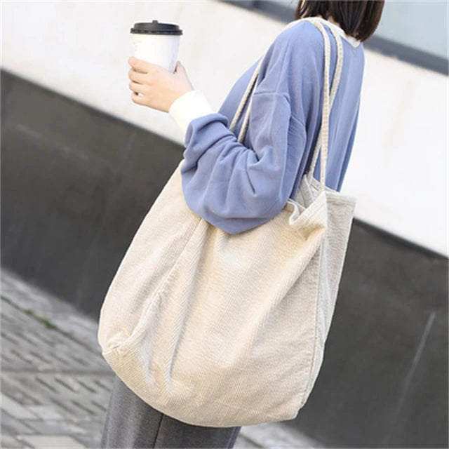 Casual Large Capacity Shoulder Bag Retro Literary Handbag for Women