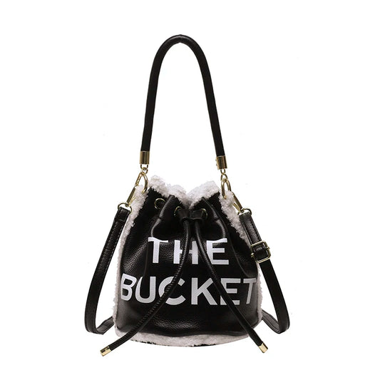Christmas Lambs Wool Crossbody Messenger Bag for Women
