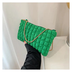 Cotton Women's Shoulder Bag Chain Crossbody Handbag