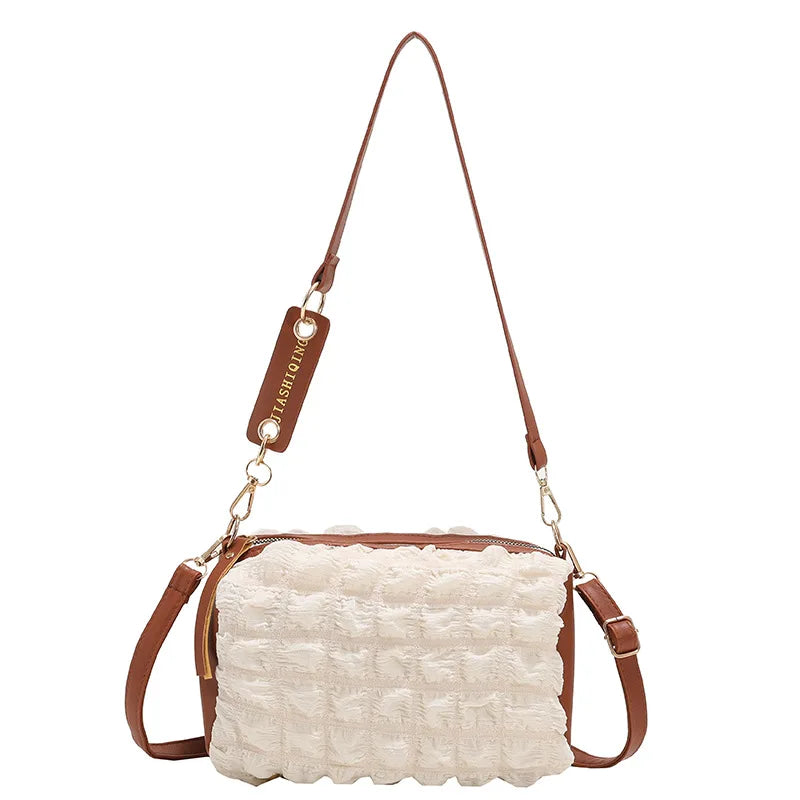 Cotton Women's Shoulder Bag Small Square Crossbody Bag