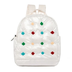 Cotton Women's Backpack Wave Point Shell School Bag