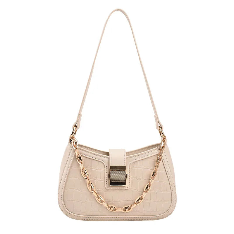 Crocodile Pattern Women's Shoulder Bag Chain Crossbody Bag