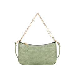 Crocodile Pattern Shoulder Bag Chain Crossbody Handbag