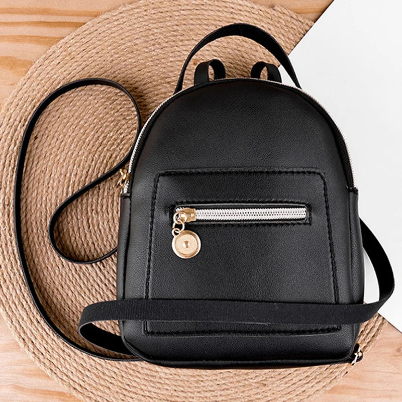 Women Mini Soft Touch Backpack Ladies Shoulder Bag