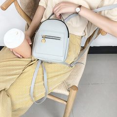 Women Mini Soft Touch Backpack Multi-Function Small Shoulder Bag