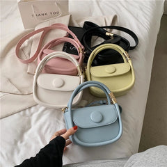 Female Candy Crossbody Bag Women Mini PU Leather Shoulder Bag