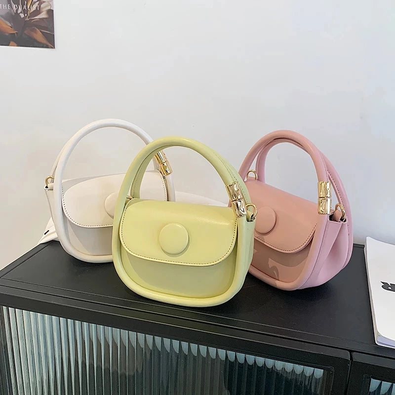 Female Candy Crossbody Bag Women Mini PU Leather Shoulder Bag