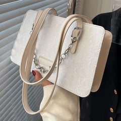Floral Print Chain Crossbody Bag Large Handbag
