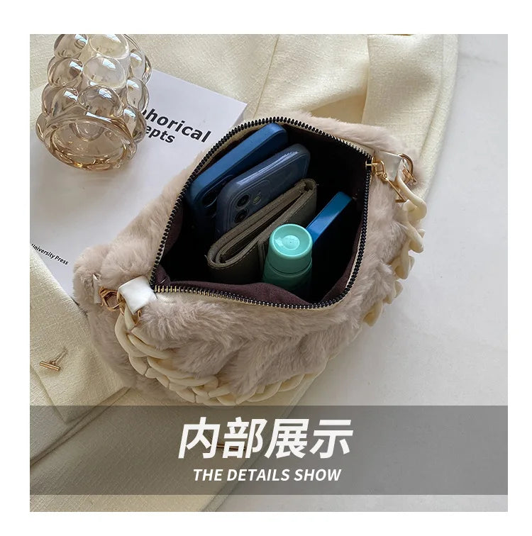 Half Moon Chain Crossbody Bag Women's Handbag