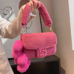 Women's Lock Crossbody Bag Flap Handbag