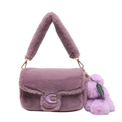 Women's Lock Crossbody Bag Flap Handbag