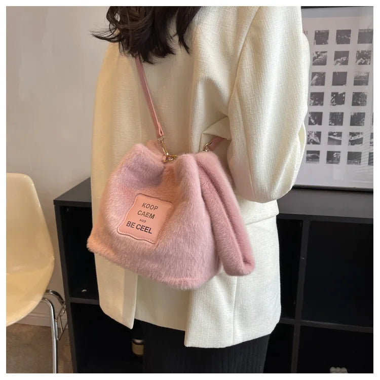 Faux Fur Women's Crossbody Handbag