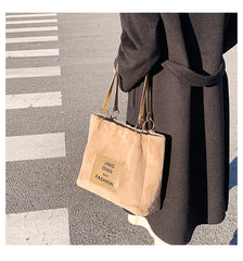Women's Fur Shoulder Bag Large Handbag