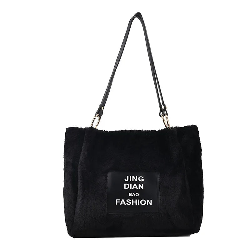 Women's Fur Shoulder Bag Large Handbag